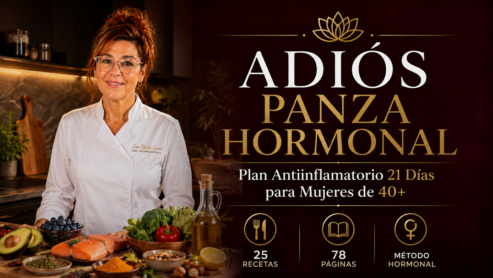Adiós Panza Hormonal — Plan Antiinflamatorio 21 Días para Mujeres de 40+